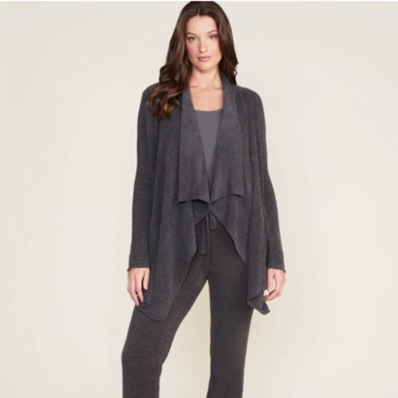Barefoot Dreams Sweaters - Barefoot Dreams CozyChic Ultra Lite Hi/Lo Cardigan Dark Gray Carbon L/XL 903